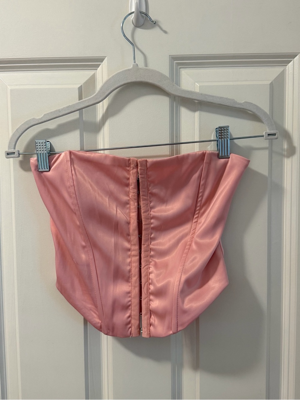 Outcast Pink Satin Corset Bustier Top XS